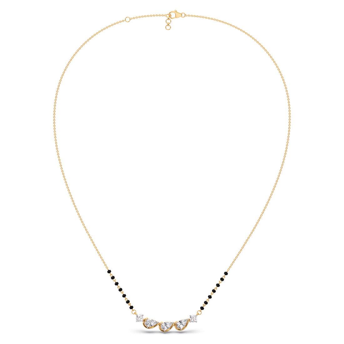 Triple Pear Diamond Mangalsutra