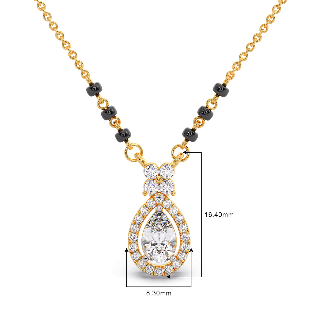 Peardrop Diamond Mangalsutra