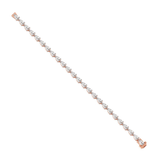 Pear-Cut Diamond Tennis Bracelet