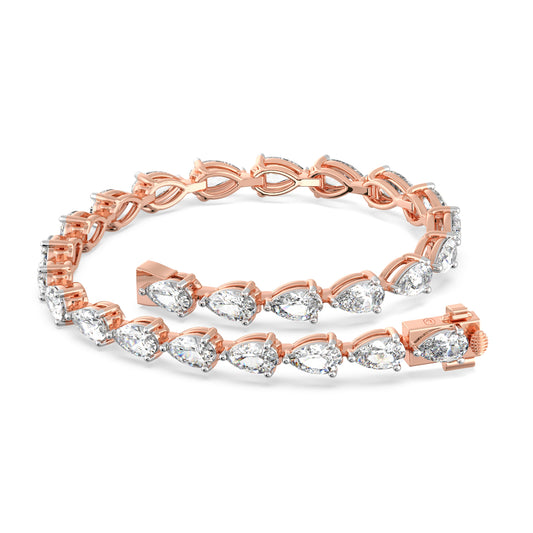 Pear-Cut Diamond Tennis Bracelet