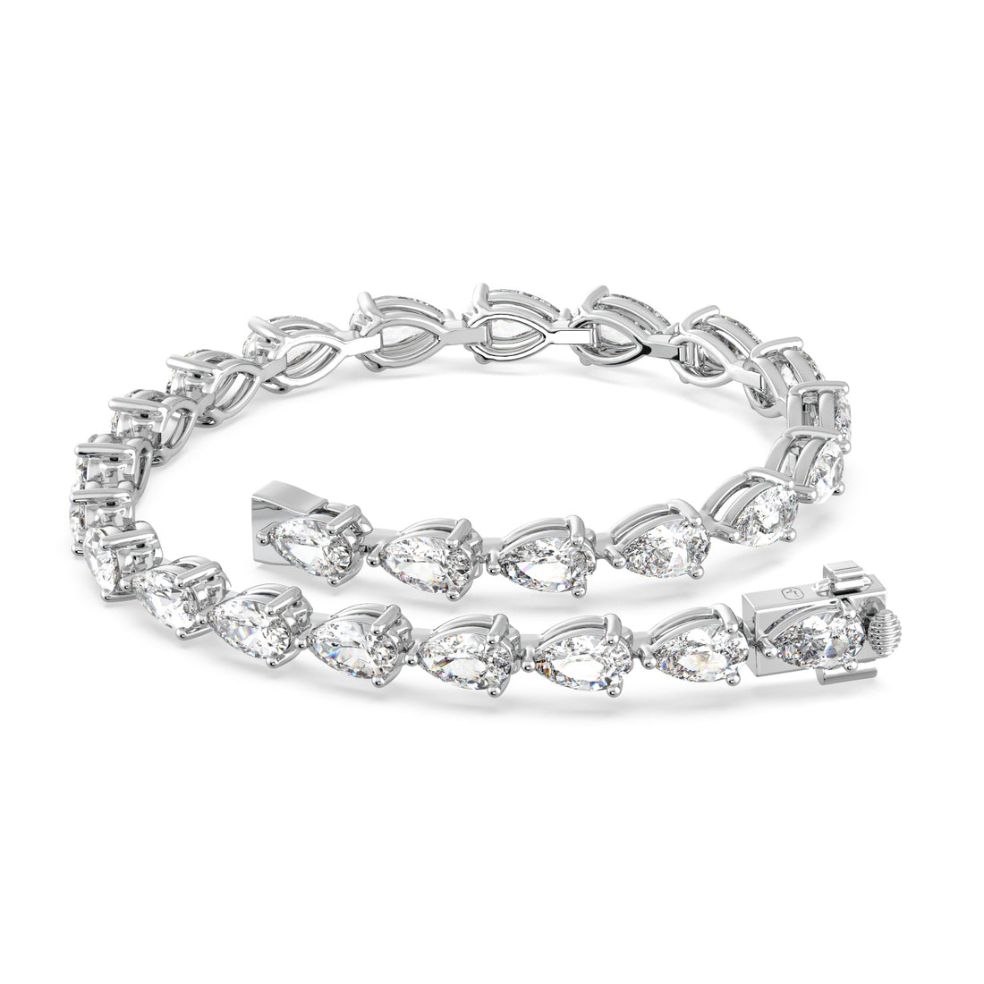 Pear-Cut Diamond Tennis Bracelet