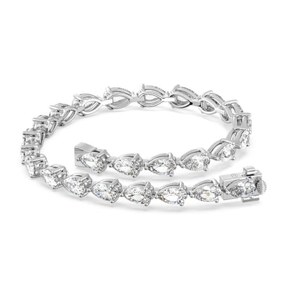 Pear-Cut Diamond Tennis Bracelet