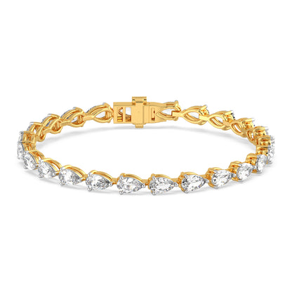 Pear-Cut Diamond Tennis Bracelet