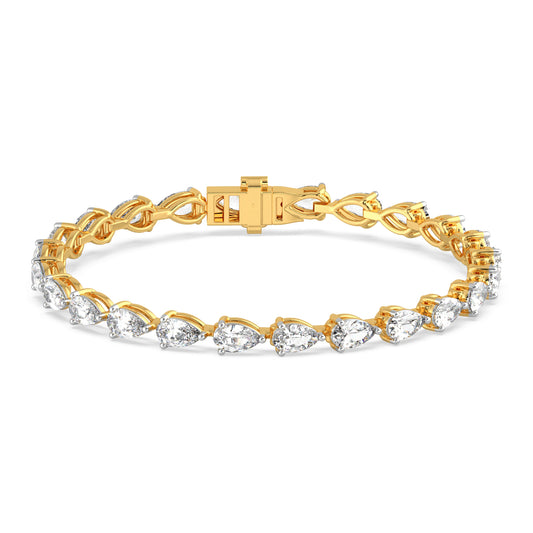 Pear-Cut Diamond Tennis Bracelet