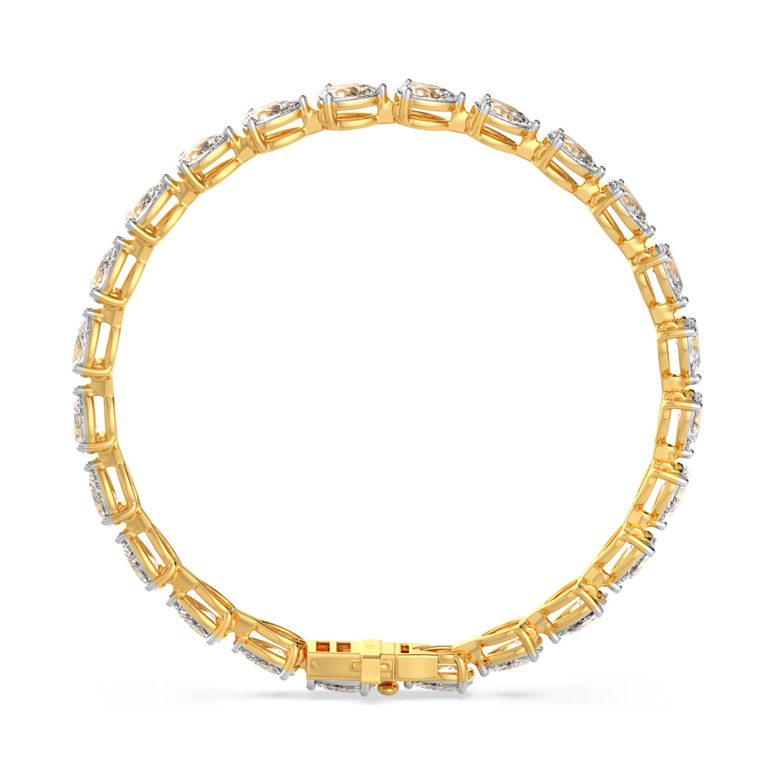 Pear-Cut Diamond Tennis Bracelet