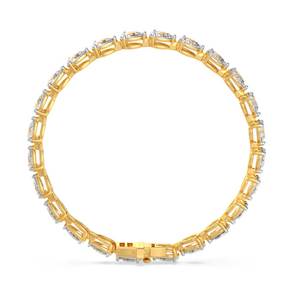 Pear-Cut Diamond Tennis Bracelet
