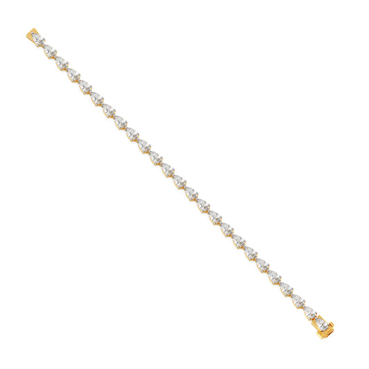 Pear-Cut Diamond Tennis Bracelet