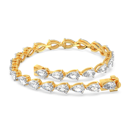 Pear-Cut Diamond Tennis Bracelet
