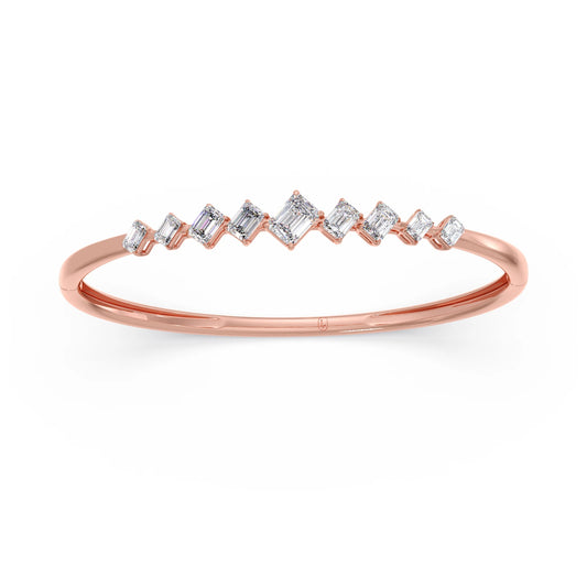 Emerald Cut Diamond Bangle Bracelet