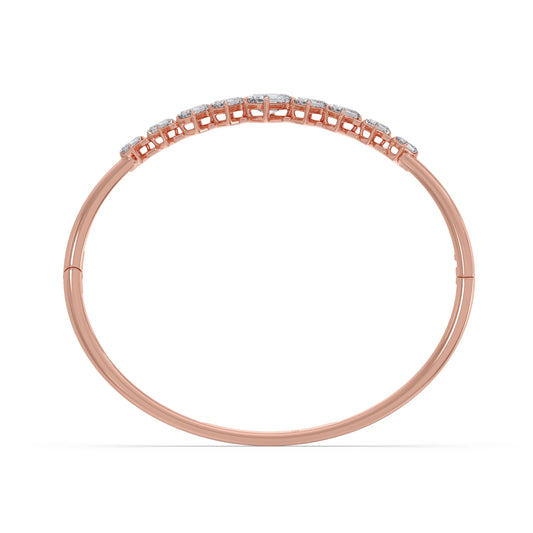 Emerald Cut Diamond Bangle Bracelet