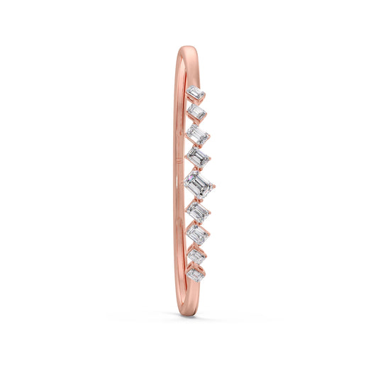 Emerald Cut Diamond Bangle Bracelet