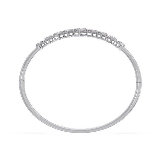Emerald Cut Diamond Bangle Bracelet