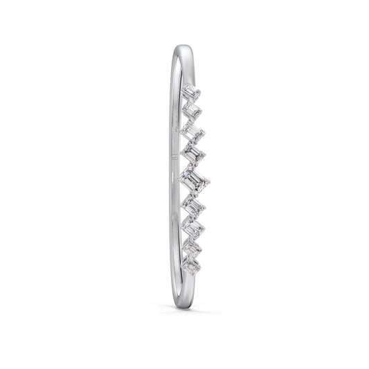 Emerald Cut Diamond Bangle Bracelet