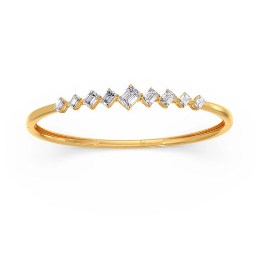 Emerald Cut Diamond Bangle Bracelet