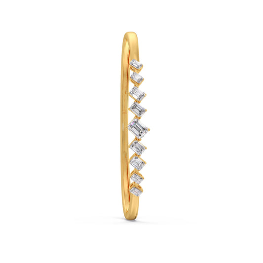 Emerald Cut Diamond Bangle Bracelet