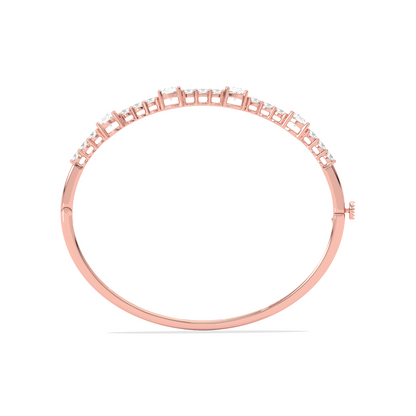 Cluster Oval & Round Diamond Bracelet