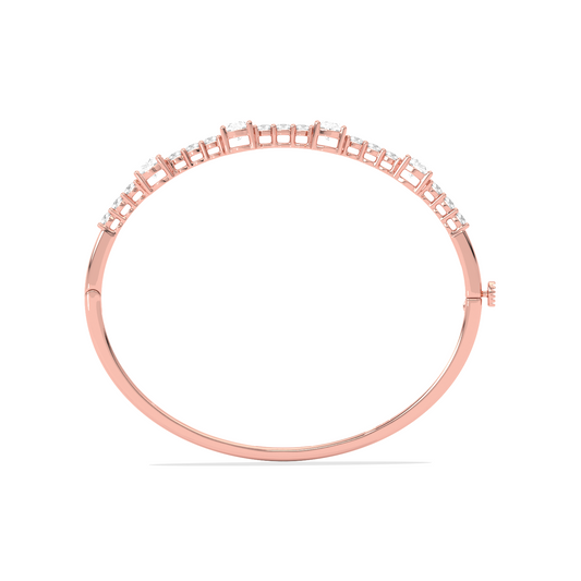 Cluster Oval & Round Diamond Bracelet