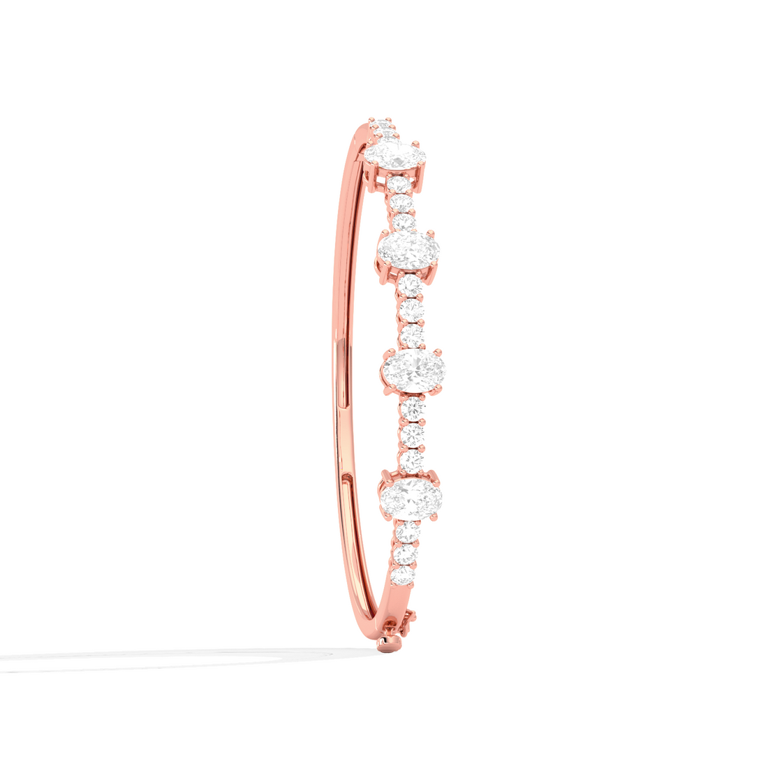 Cluster Oval & Round Diamond Bracelet