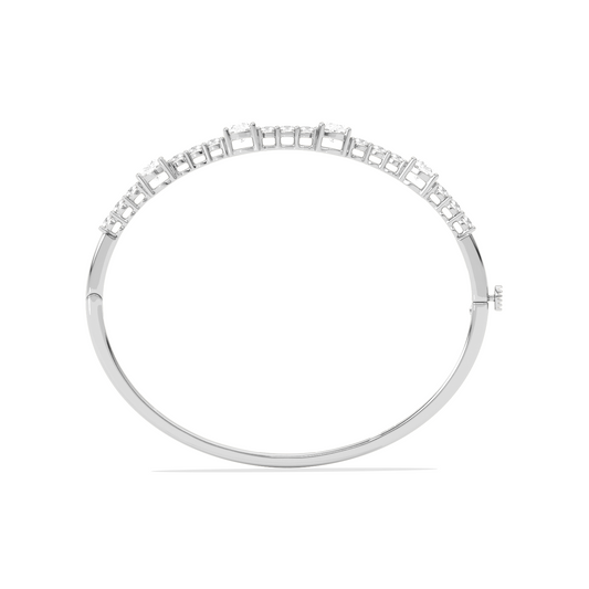 Cluster Oval & Round Diamond Bracelet