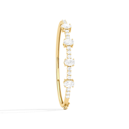 Cluster Oval & Round Diamond Bracelet