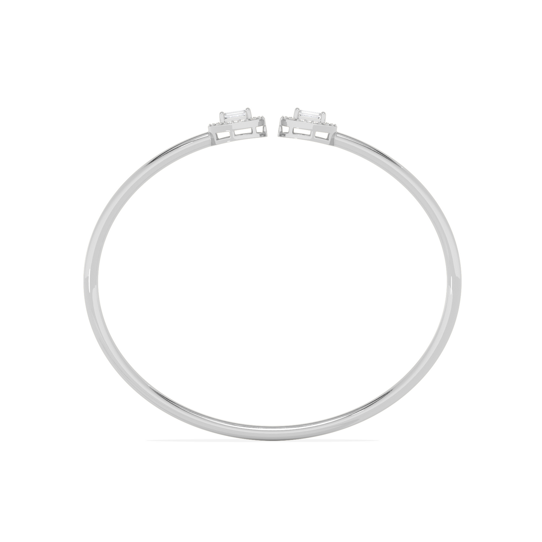 Emerald Cut Diamond Open Bracelet