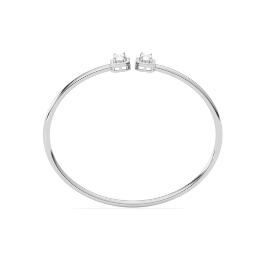 Emerald Cut Diamond Cuff Bracelet