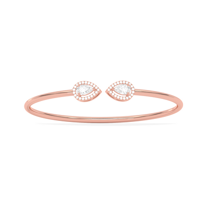 Pear Cut Diamond Cuff Bracelet