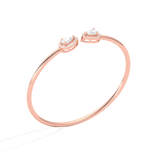 Pear Cut Diamond Cuff Bracelet