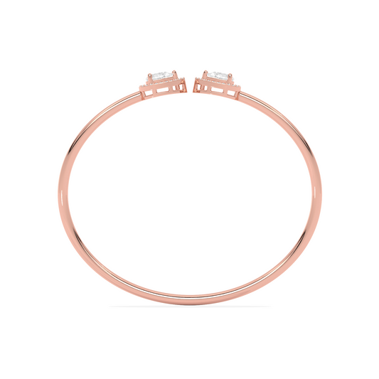 Pear Cut Diamond Cuff Bracelet