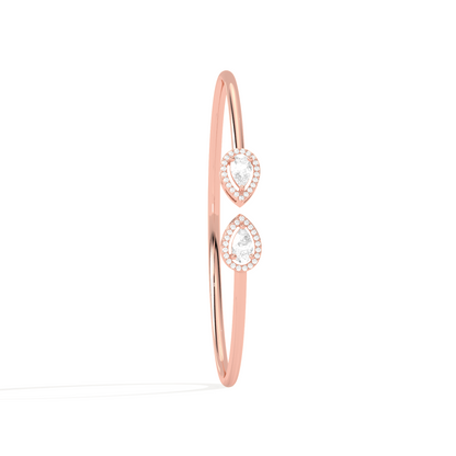 Pear Cut Diamond Cuff Bracelet