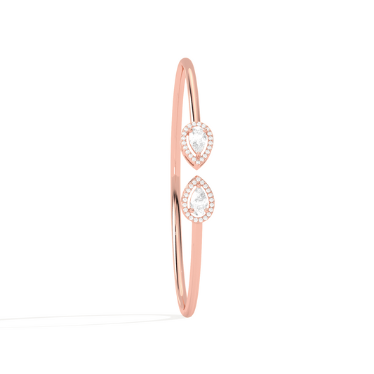 Pear Cut Diamond Cuff Bracelet