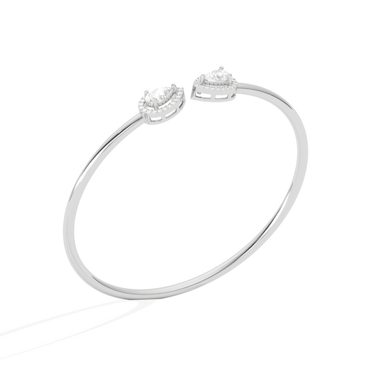 Pear Cut Diamond Cuff Bracelet