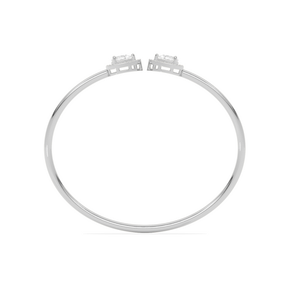 Pear Cut Diamond Cuff Bracelet