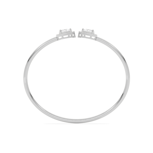 Pear Cut Diamond Cuff Bracelet