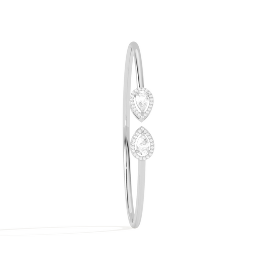 Pear Cut Diamond Cuff Bracelet