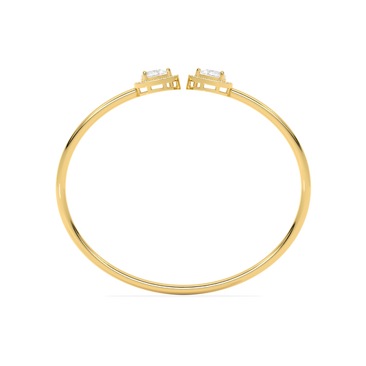 Pear Cut Diamond Cuff Bracelet