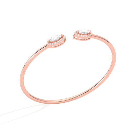 Marquise Cut Diamond Cuff Bracelet
