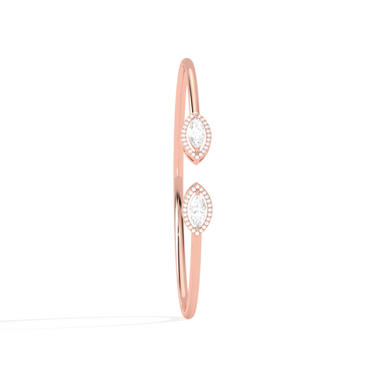 Marquise Cut Diamond Cuff Bracelet