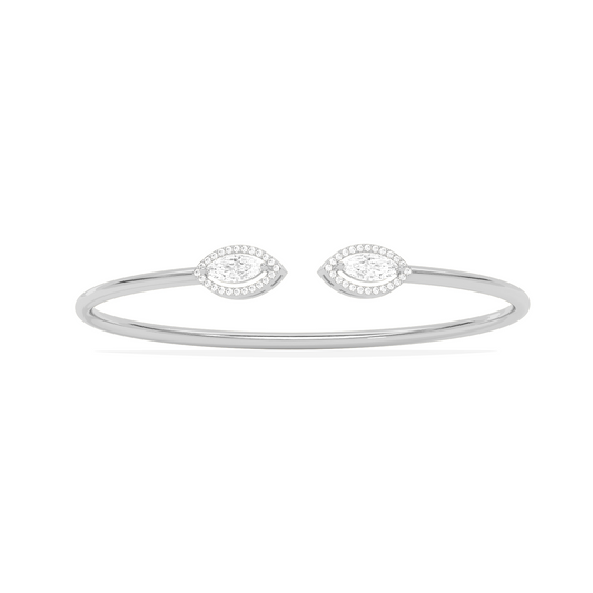 Marquise Cut Diamond Cuff Bracelet
