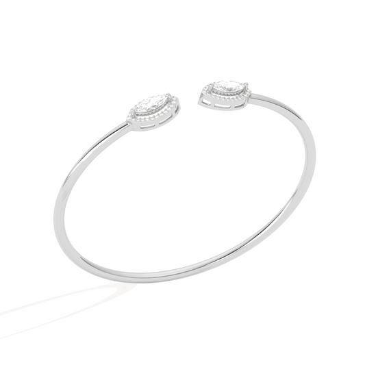 Marquise Cut Diamond Cuff Bracelet