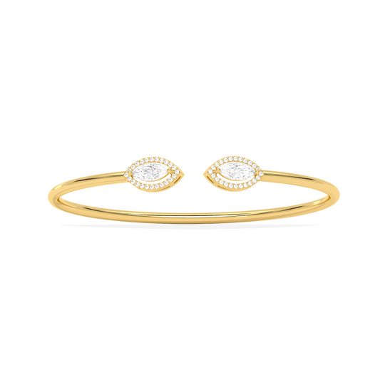 Marquise Cut Diamond Cuff Bracelet