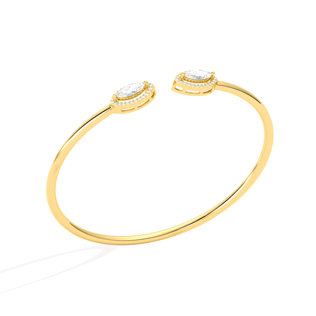 Marquise Cut Diamond Cuff Bracelet