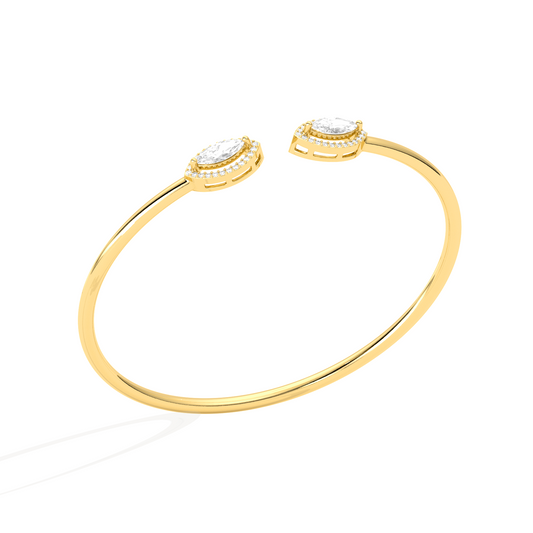 Marquise Cut Diamond Cuff Bracelet