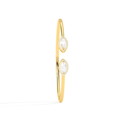 Marquise Cut Diamond Cuff Bracelet