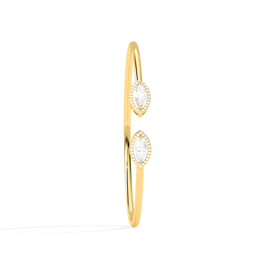 Marquise Cut Diamond Cuff Bracelet