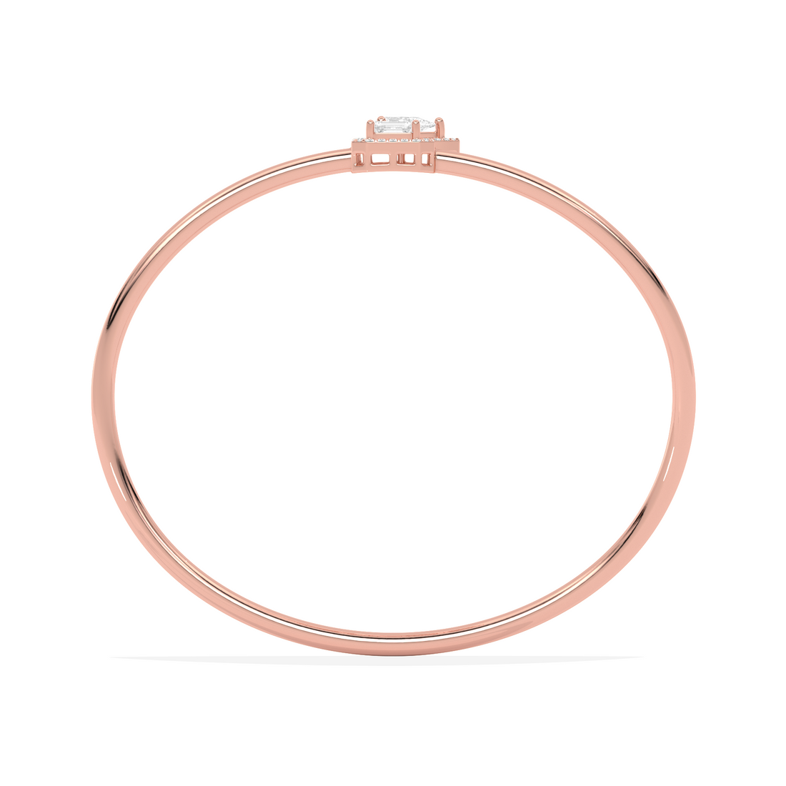Pear & Emerald Cut Diamond Cuff Bracelet