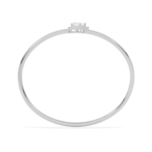 Pear & Emerald Cut Diamond Cuff Bracelet