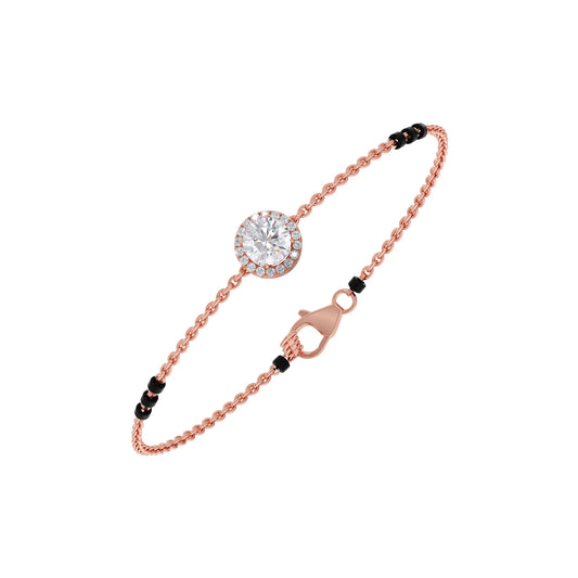 Solitaire Accent Diamond Mangalsutra Bracelet