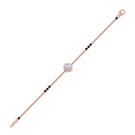 Solitaire Accent Diamond Mangalsutra Bracelet