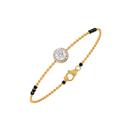 Solitaire Accent Diamond Mangalsutra Bracelet